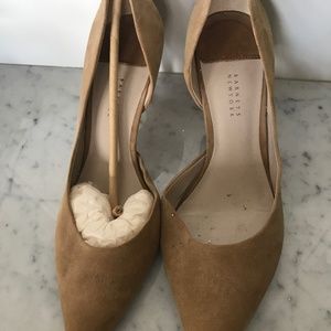 Tan Suede Pointy Toe Heel